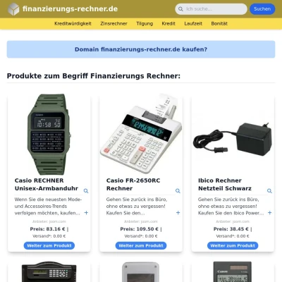 Screenshot finanzierungs-rechner.de