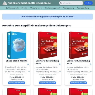 Screenshot finanzierungsdienstleistungen.de