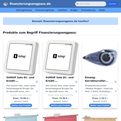 Screenshot finanzierungsengpass.de