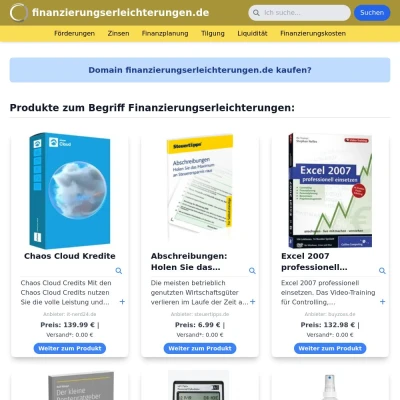 Screenshot finanzierungserleichterungen.de