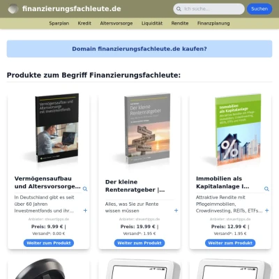 Screenshot finanzierungsfachleute.de