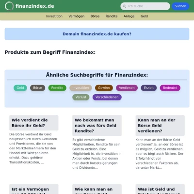 Screenshot finanzindex.de