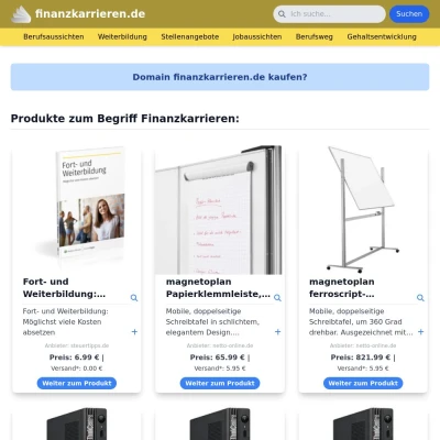 Screenshot finanzkarrieren.de