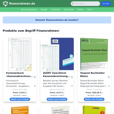 Screenshot finanzrahmen.de