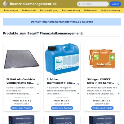 Screenshot finanzrisikomanagement.de