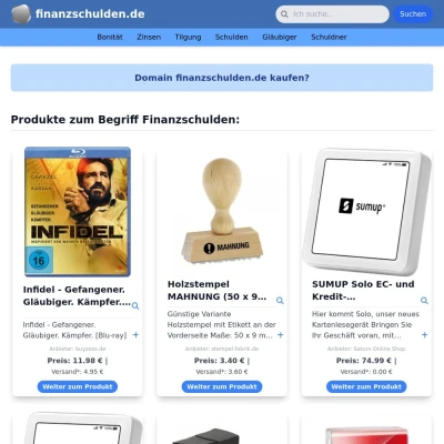 Screenshot finanzschulden.de