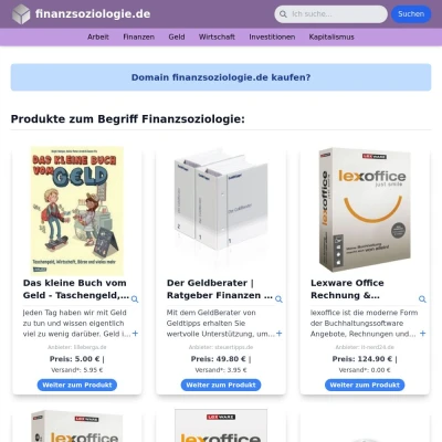 Screenshot finanzsoziologie.de