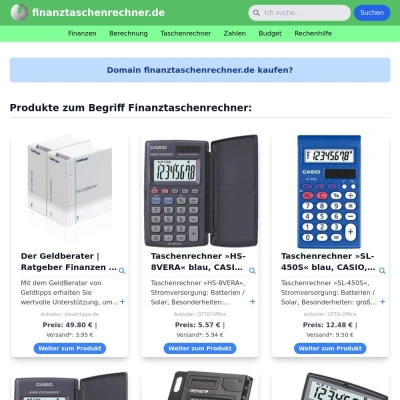 Screenshot finanztaschenrechner.de