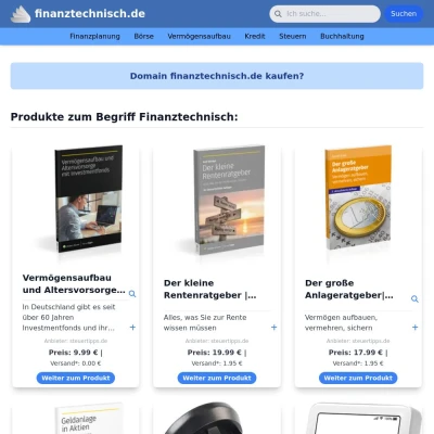 Screenshot finanztechnisch.de