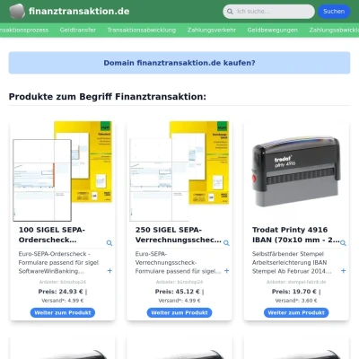 Screenshot finanztransaktion.de