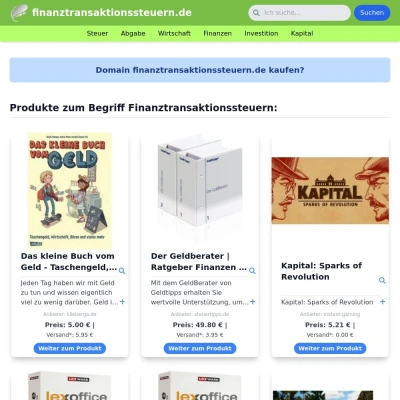 Screenshot finanztransaktionssteuern.de