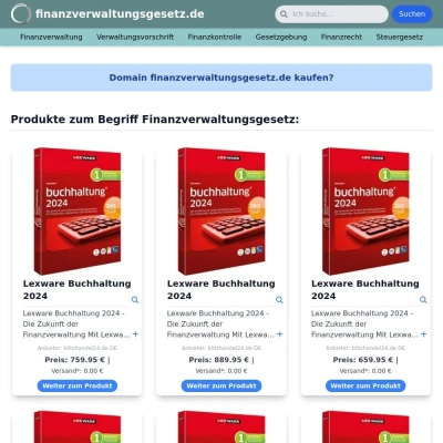 Screenshot finanzverwaltungsgesetz.de