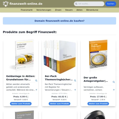 Screenshot finanzwelt-online.de