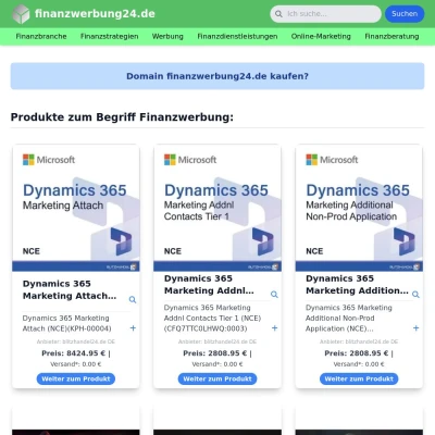 Screenshot finanzwerbung24.de