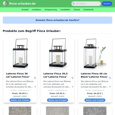 Screenshot finca-urlauber.de