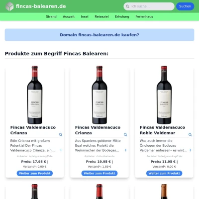 Screenshot fincas-balearen.de