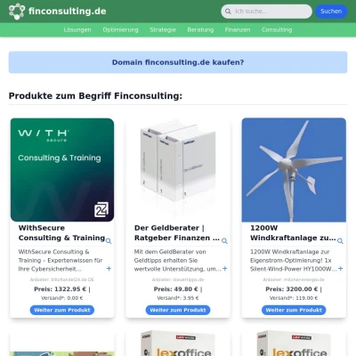 Screenshot finconsulting.de