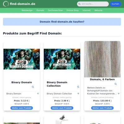 Screenshot find-domain.de