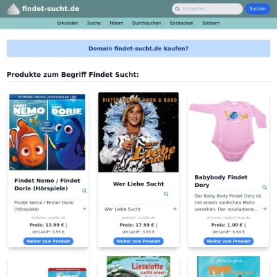 Screenshot findet-sucht.de