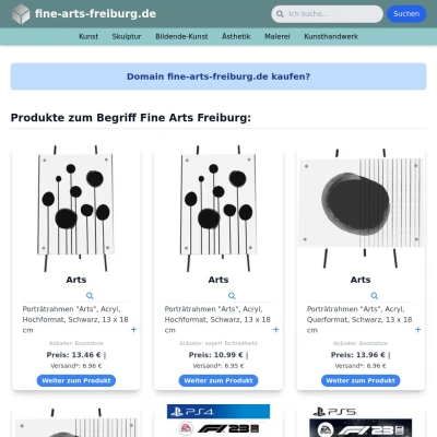 Screenshot fine-arts-freiburg.de