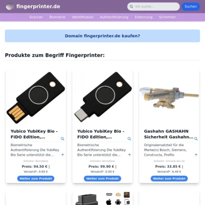 Screenshot fingerprinter.de