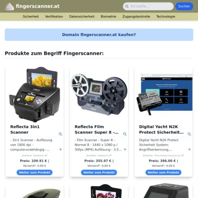 Screenshot fingerscanner.at