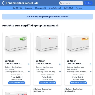 Screenshot fingerspitzengefuehl.de