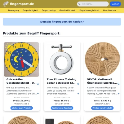 Screenshot fingersport.de