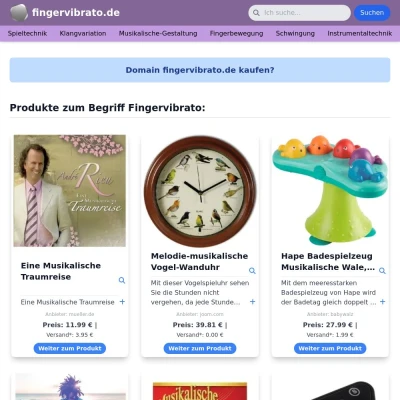Screenshot fingervibrato.de
