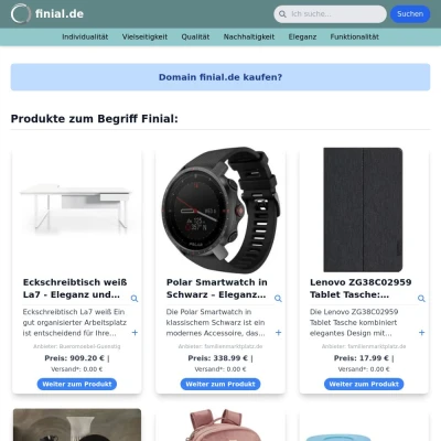 Screenshot finial.de