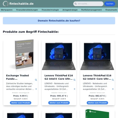 Screenshot fintechaktie.de