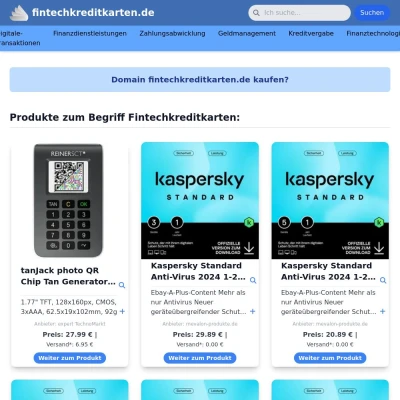 Screenshot fintechkreditkarten.de