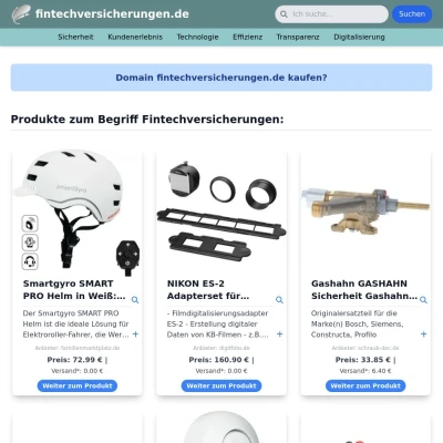 Screenshot fintechversicherungen.de