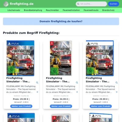 Screenshot firefighting.de