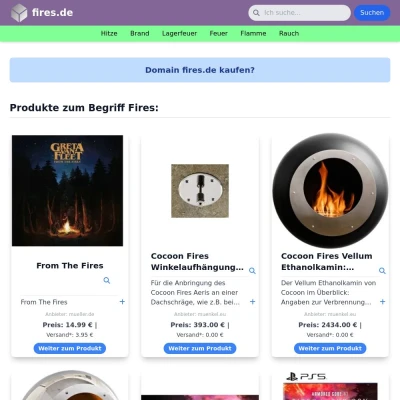 Screenshot fires.de
