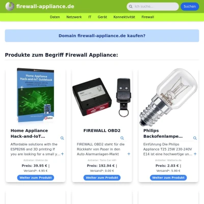 Screenshot firewall-appliance.de
