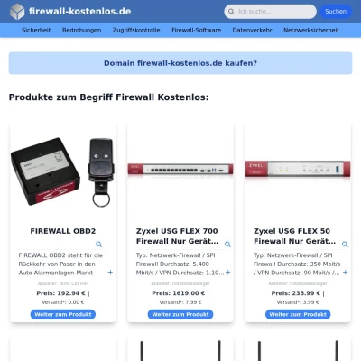 Screenshot firewall-kostenlos.de