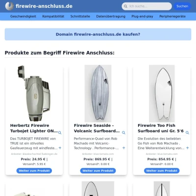 Screenshot firewire-anschluss.de