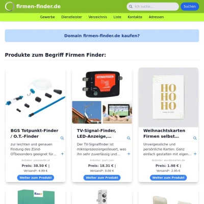 Screenshot firmen-finder.de