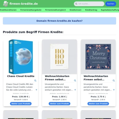 Screenshot firmen-kredite.de