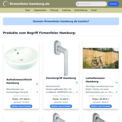 Screenshot firmenfeier-hamburg.de