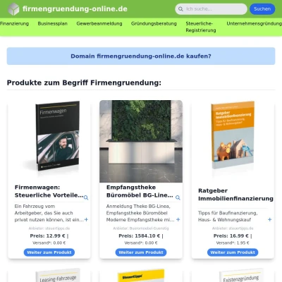 Screenshot firmengruendung-online.de