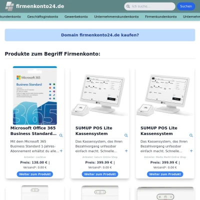 Screenshot firmenkonto24.de