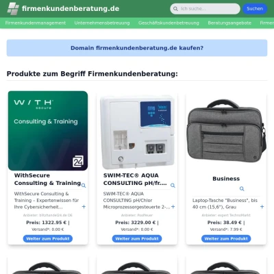 Screenshot firmenkundenberatung.de