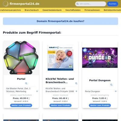 Screenshot firmenportal24.de