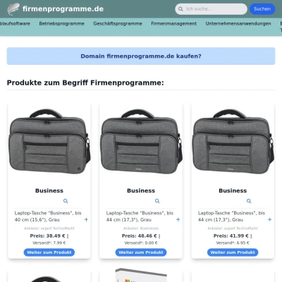 Screenshot firmenprogramme.de