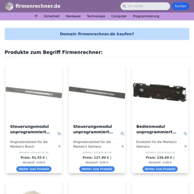 Screenshot firmenrechner.de