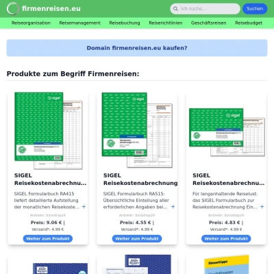 Screenshot firmenreisen.eu