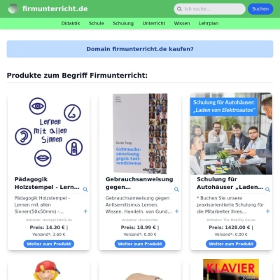Screenshot firmunterricht.de