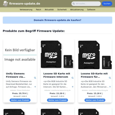 Screenshot firmware-update.de